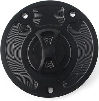 For Kawasaki ZX10R ZX9R ER-6R 400R ZX6R Z1000 Z750 Z800 ER-6F ER-6N CNC Motorcycle Fuel Gas Tank Cap Cover KeylessBlack