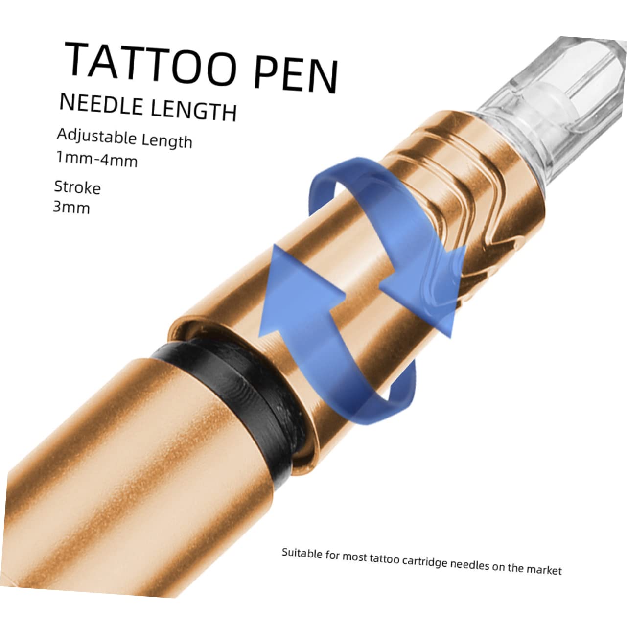 BESTYASH Tätowierstift Kleine aus Tragbar Leicht und Aluminiumlegierung Professioneller Rotations für Tattoos für Anfänger und Profis
