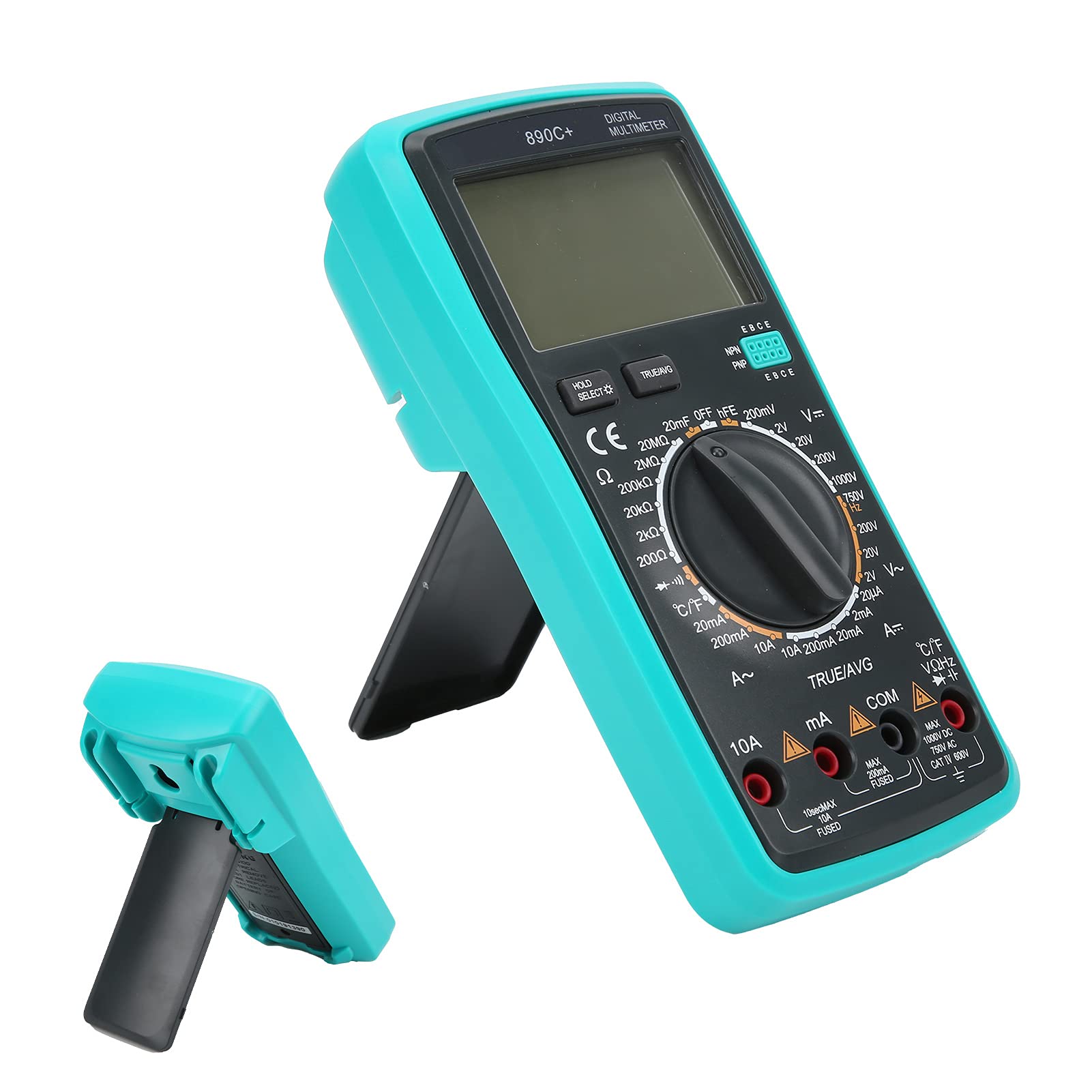 Multímetro digital 890C+ con medidor de corriente de voltaje de protección automática anti-quemaduras de temperatura