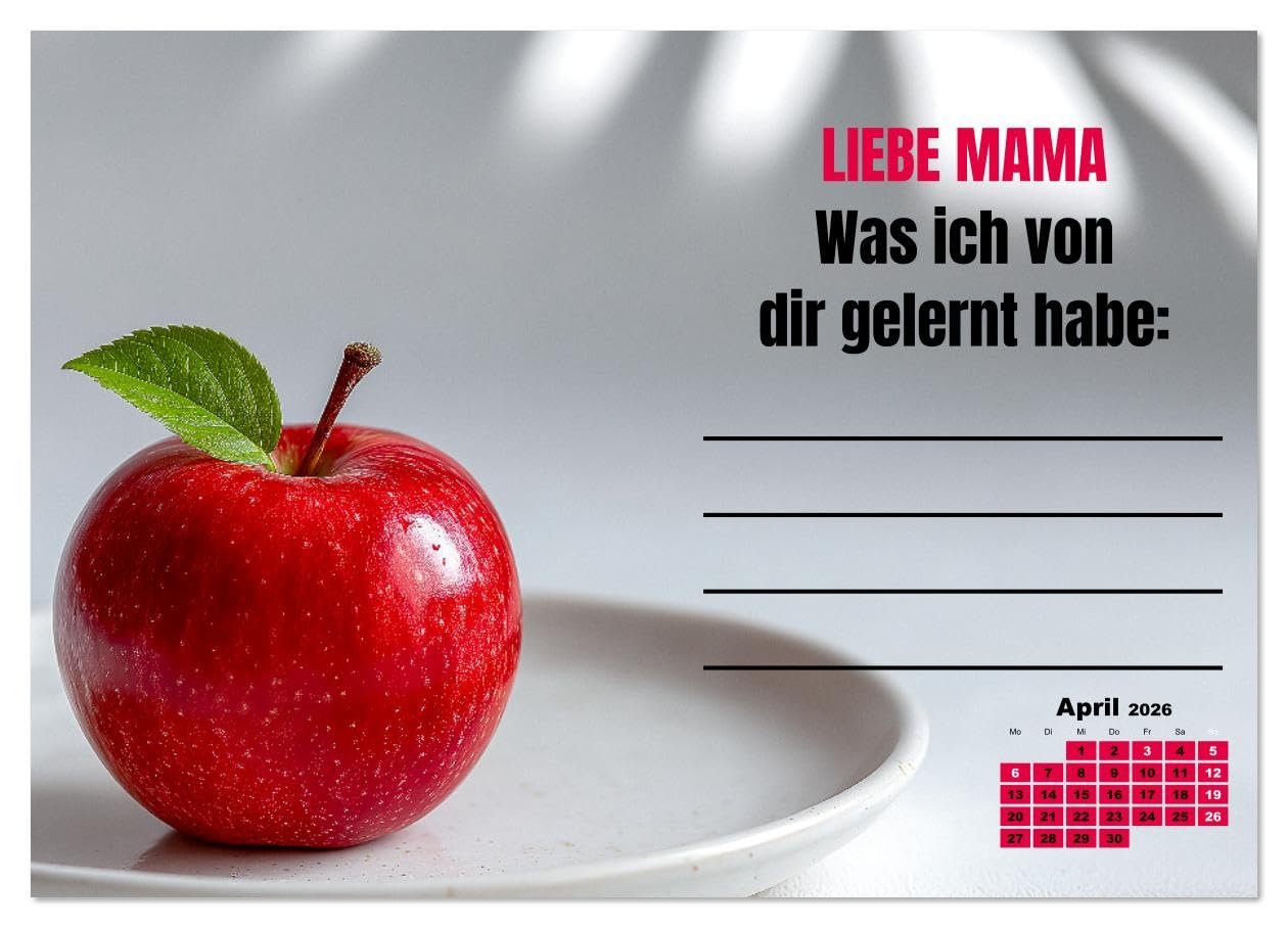 Kalender für Mamas - Was ich dir sagen will (hochwertiger Premium Wandkalender 2026 DIN A2 quer), Kunstdruck in Hochglanz: Kalender für Mamas zum ... Kalender für Mütter. (CALVENDO Menschen)