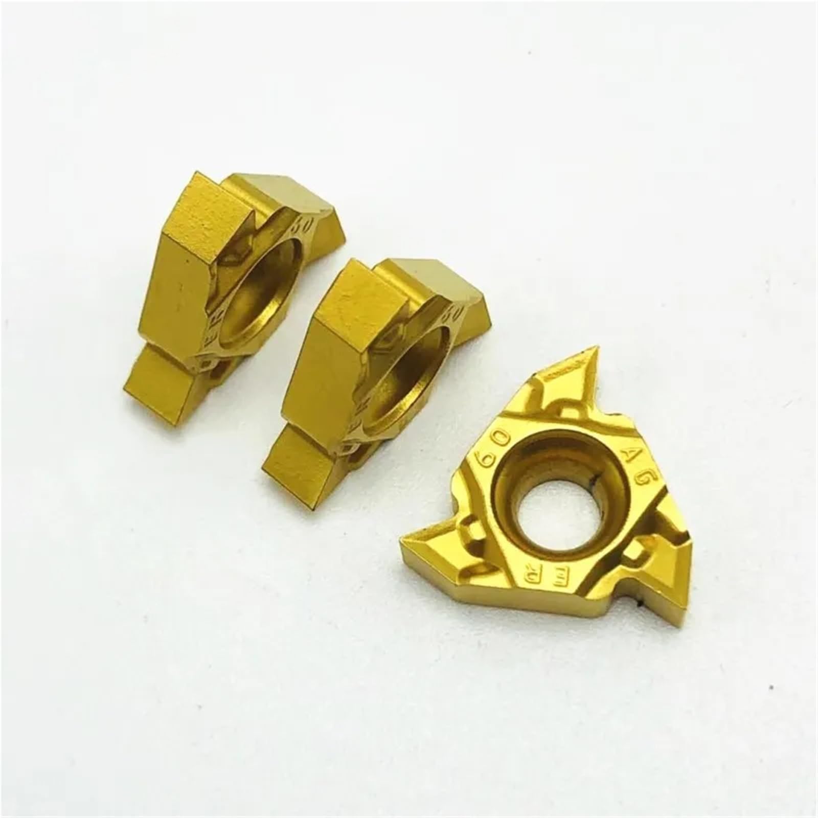 Inserto De Carburo 10 Piezas Para Herramientas Torno Rosca Universal CNC(MMT16ERAG60-S KT6020)