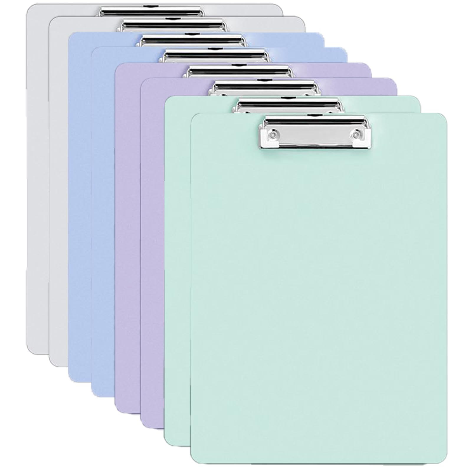 Lot de 6 porte-blocs A4 en cuir synthétique noir avec clip en métal robuste, peut contenir 150 feuilles, surface lisse, idéal pour le bureau, les affaires, les réunions