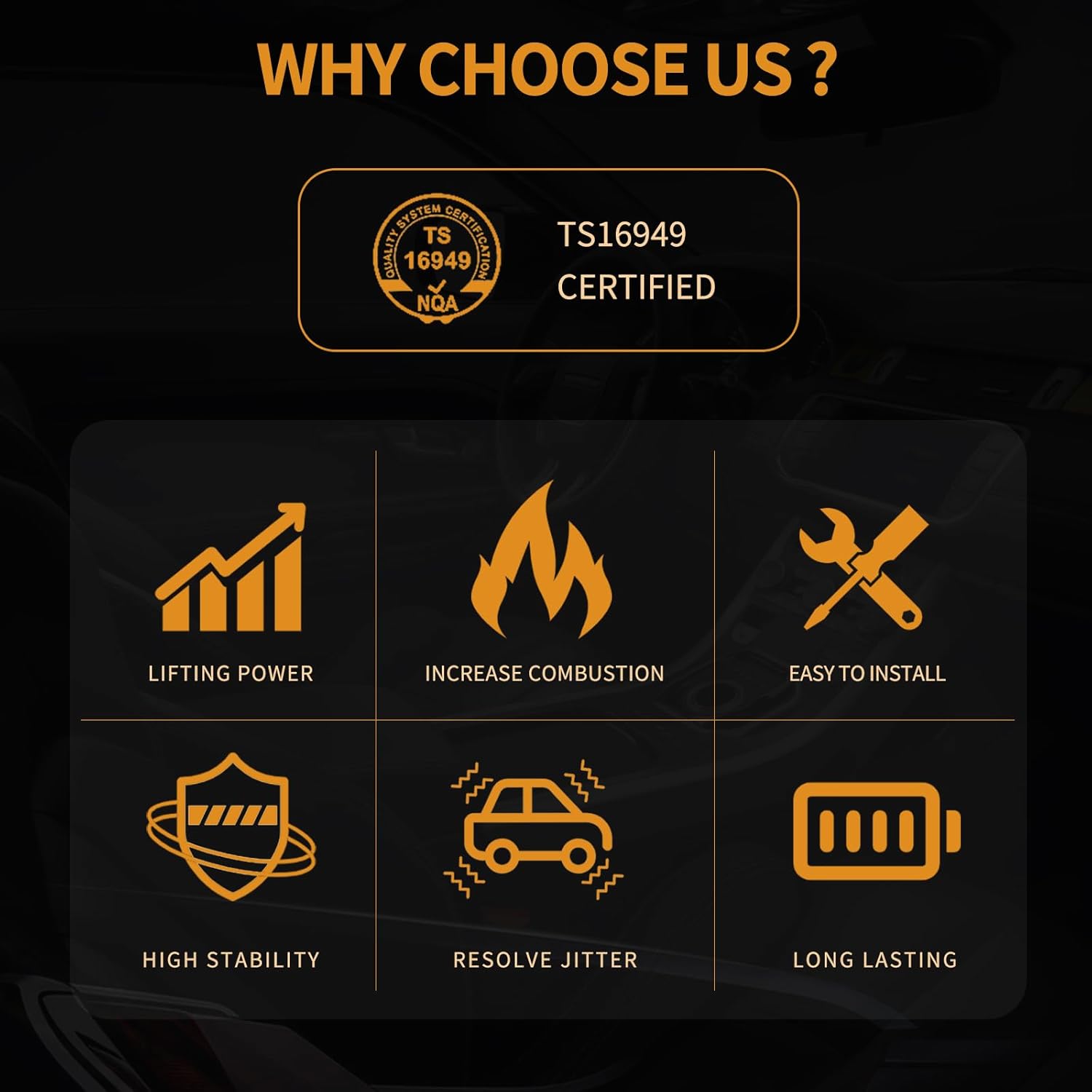 Set of 6 Ignition Coil Pack and Iridium Spark Plugs Compatible with Chrysler 300 Pacifica, for Dodge Charger Grand Caravan Avenger Journey Challenger V6 3.5L Replace UF502