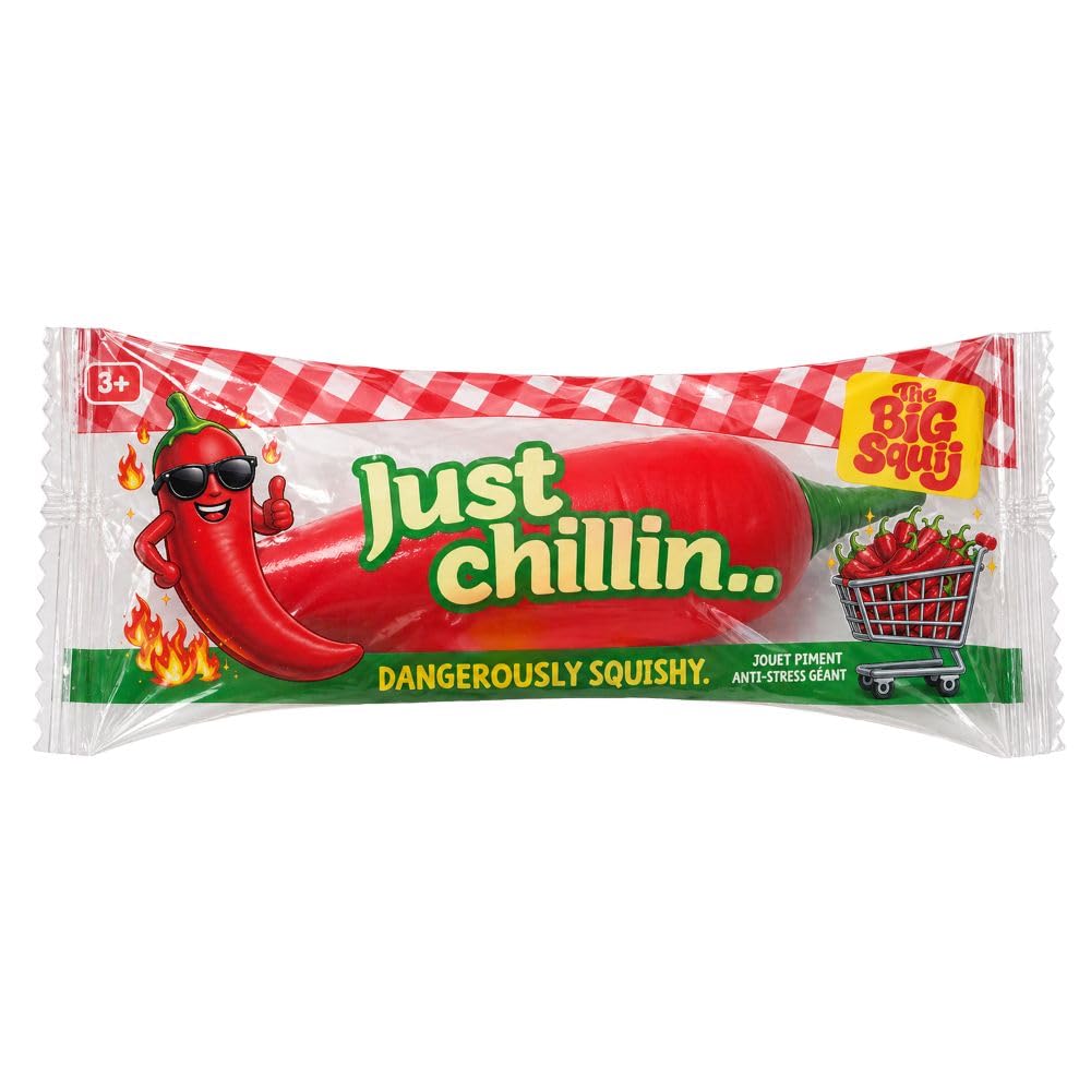 The Big Squij Chili Jumbo Slow-Rise Squishy Toy, Ages 3+