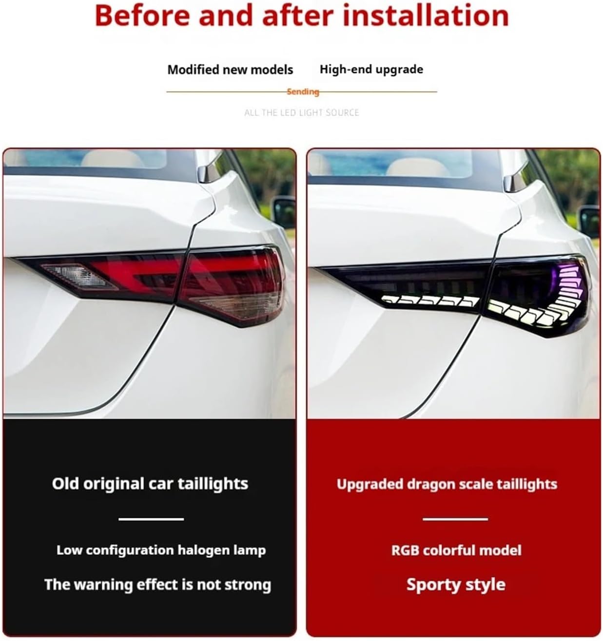 Car Taillight Compatible for Nissan 14th Gen Sylphy RGB 2020-2024 Dynamic Turn Signal Light