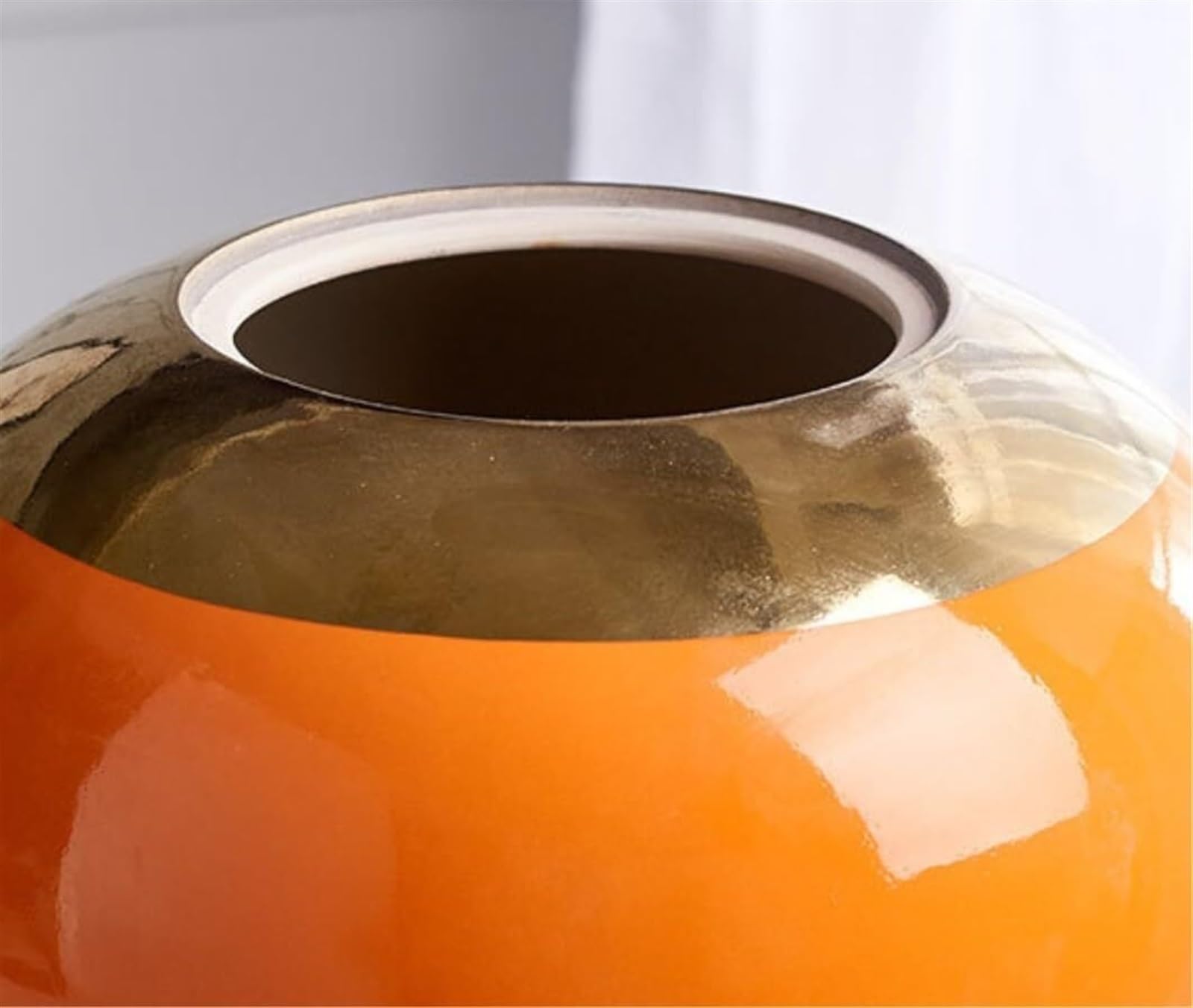 Ceramiczny wazon na słoik imbirowy ze złotym wykończeniem, dekoracyjny porcelanowy słoik do przechowywania z pokrywką, idealny do dekoracji domu i stylowej organizacji