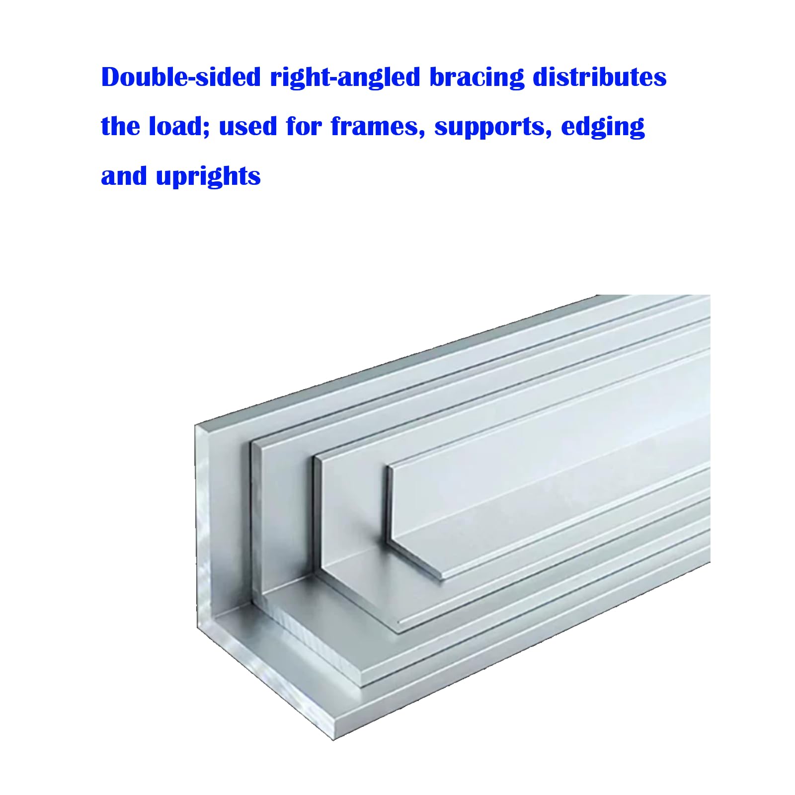 6061 L-Profil Aus Aluminium, Ungleichseitiges Aluminiumprofil, Metallprofil Mit 90-Grad-Rechtwinkel (10 * 100 * 100 * 500mm)