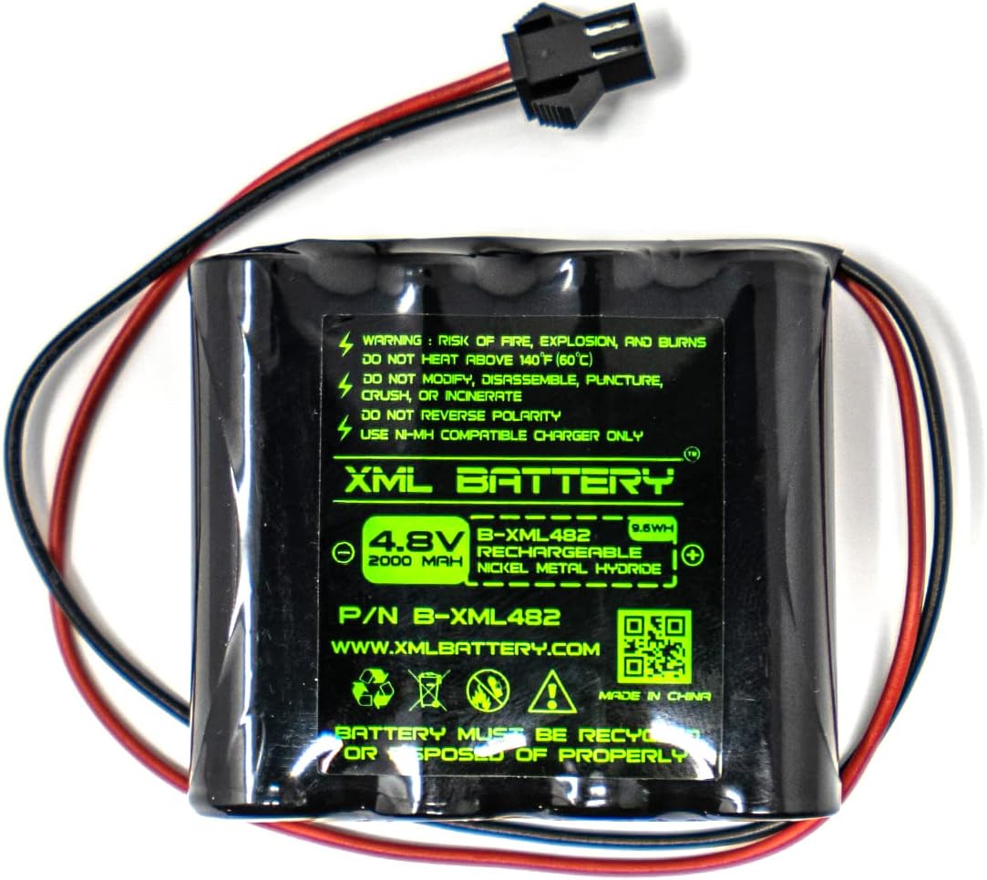 (2 Pack) 4.8v 2000mAh Ni-MH Rechargeable Battery Pack Replacement for RC Car w/USB Charger