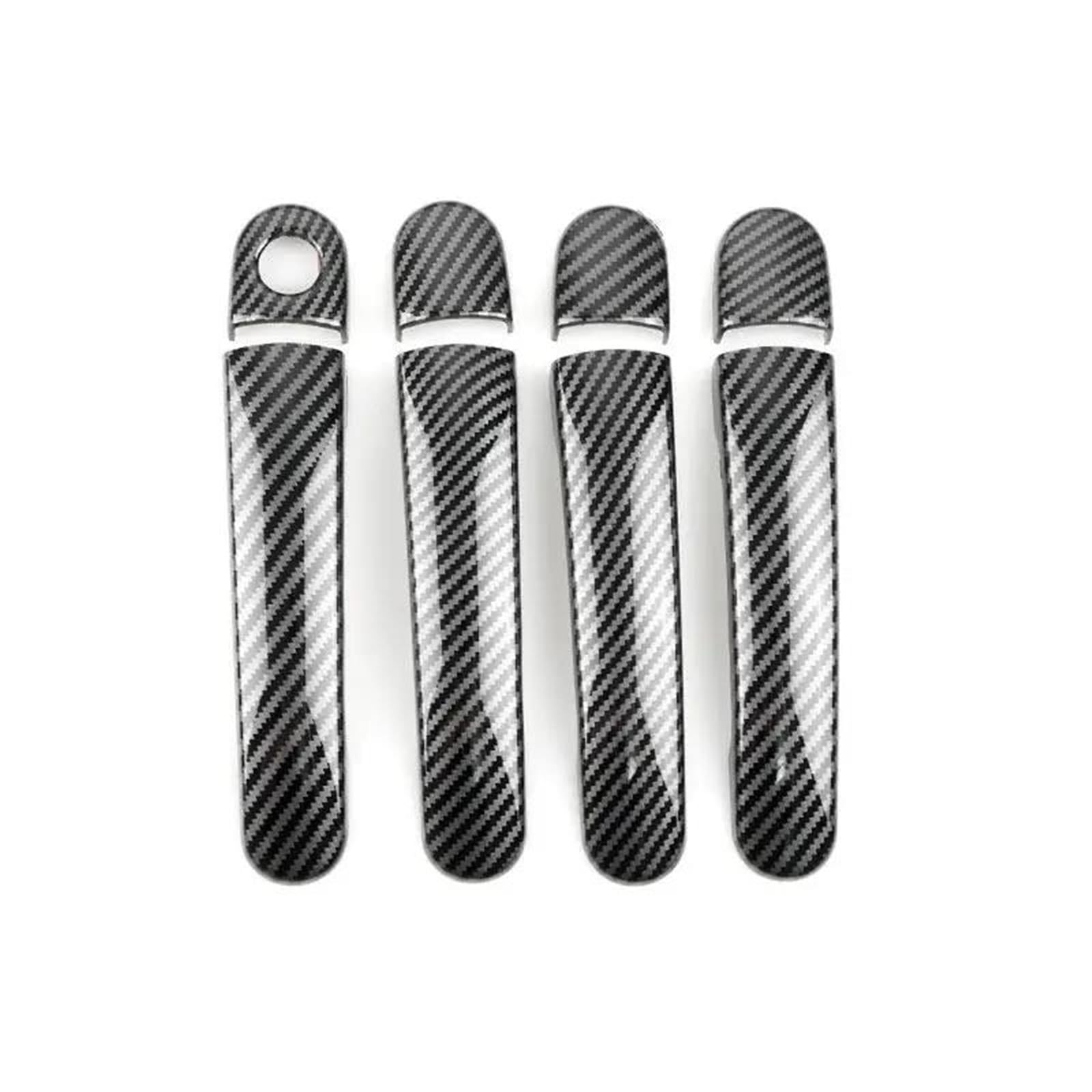 JTWMTY Car Carbon Fiber Style Accessories Outer Door Handle Cover Exterior Stickers for Skoda for Fabia 2008-2013
