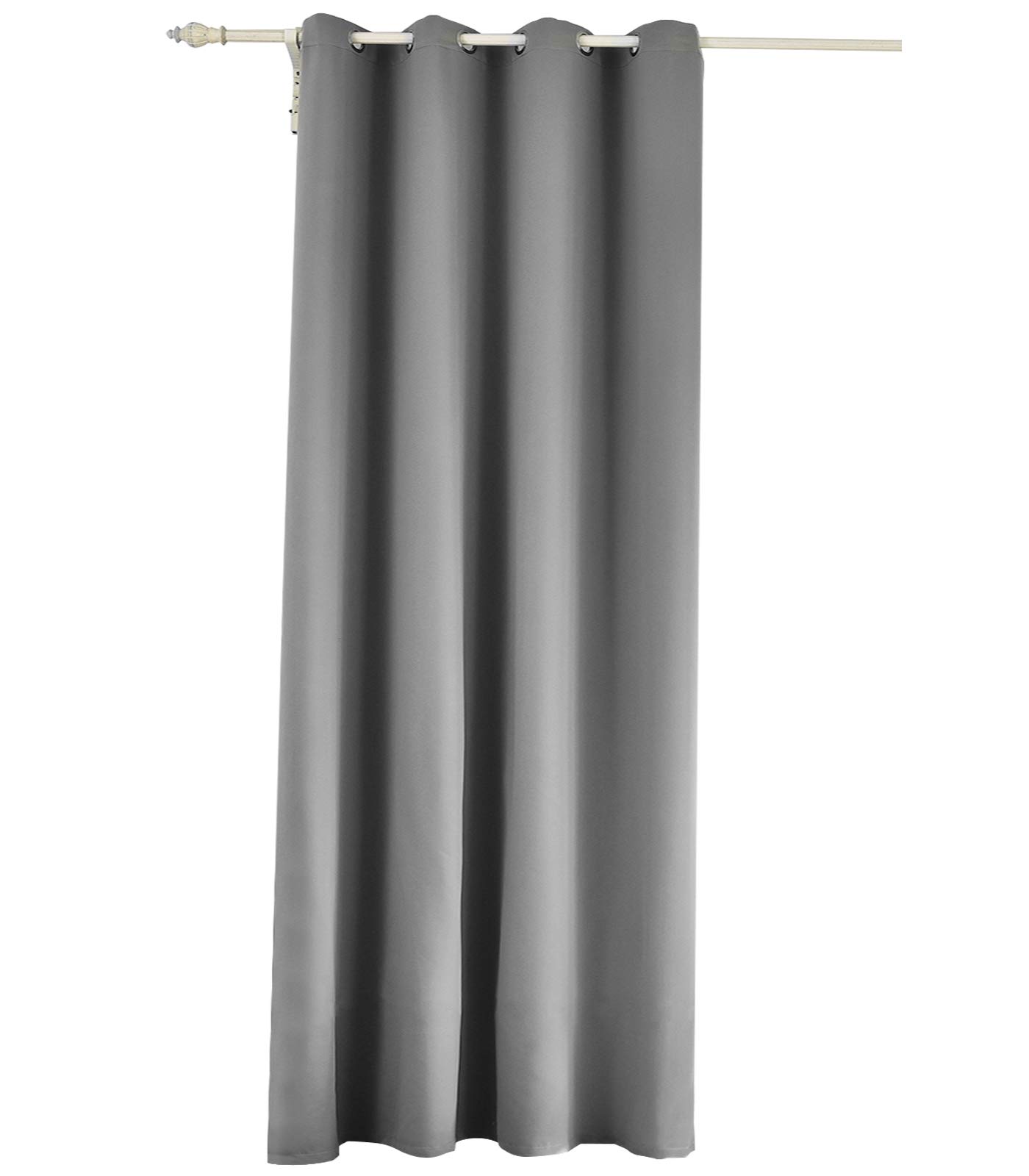 WOLTU Cortina Opaca con Ojales 1 Pieza Cortinas Térmicas Aislantes Moderna Decoración Ventanas para Dormotorio Habitacion Sala Salon 135x245 cm Gris Oscuro Global Recycled Standard Global Recycled Standard OEKO-TEX STANDARD 100 Global Recycled Standard