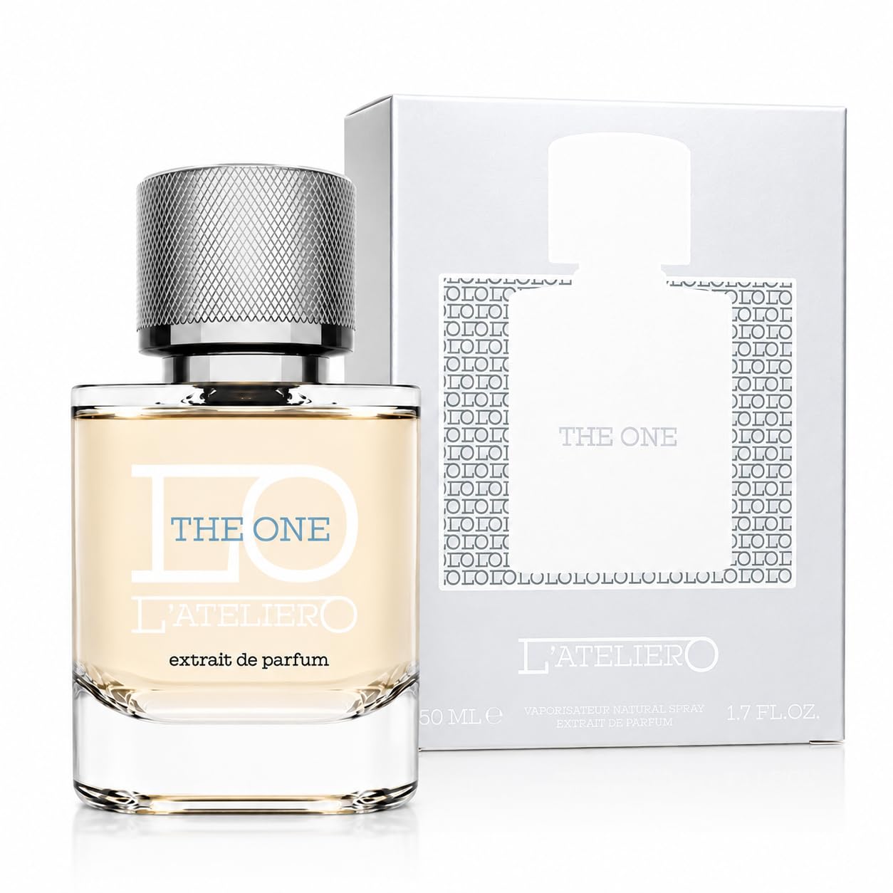 L'ATELIERO - THE ONE - Sommerduft für Herren Extrait de Parfum 50 ml | Frisches Sommerparfum mit 25% Duftöl, aquatisch zitrischer Duft, clean, intensiv und langanhaltend