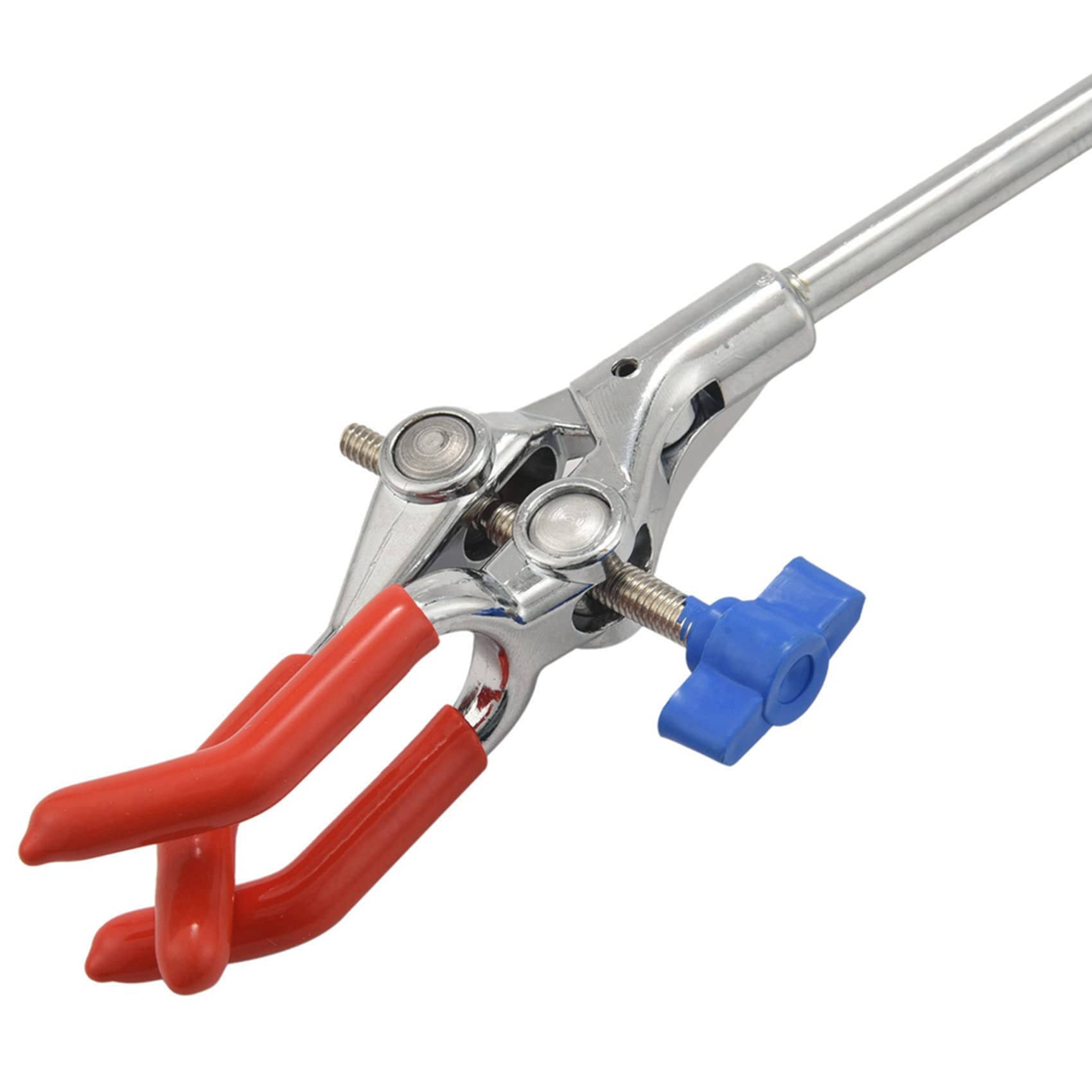 Ruitutedianzi 5X Lab Clamp 3 Finger Style Rubber-Coated A Black Laboratory Stand Clip