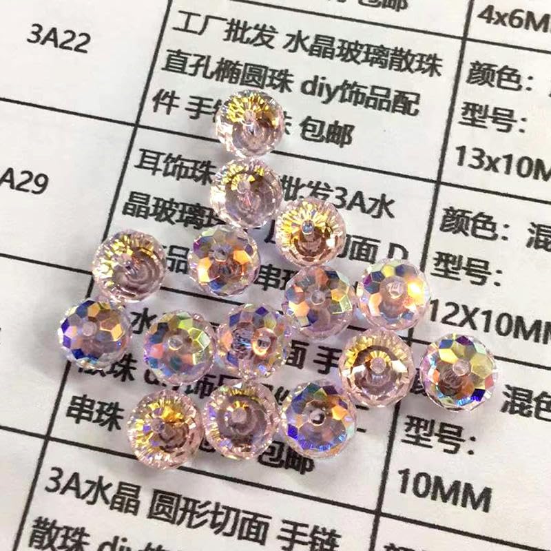 200 szt. 3-14 mm galwanizacja AB kolor kryształowe szklane koraliki fasetowane kryształowe koraliki stras koraliki kurtynowe koraliki do rzemiosła DIY dekoracje