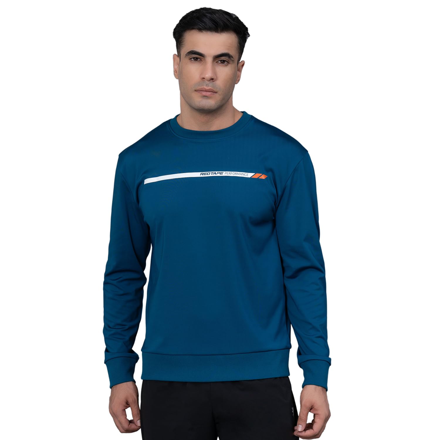 red tape Graphic Print Athleisure Sweatshirt for Men | Comfortable with Stylish Design | Warm and Cozy - RWS0544M-XL Teal-picture-20