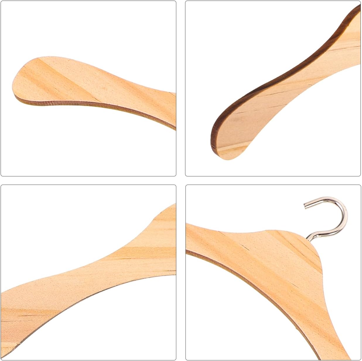 Toddmomy Mini Wooden Clothes Rack 5.9 Inch Doll Hanger for Dollhouse Accessories and Toy Wardrobe Organization