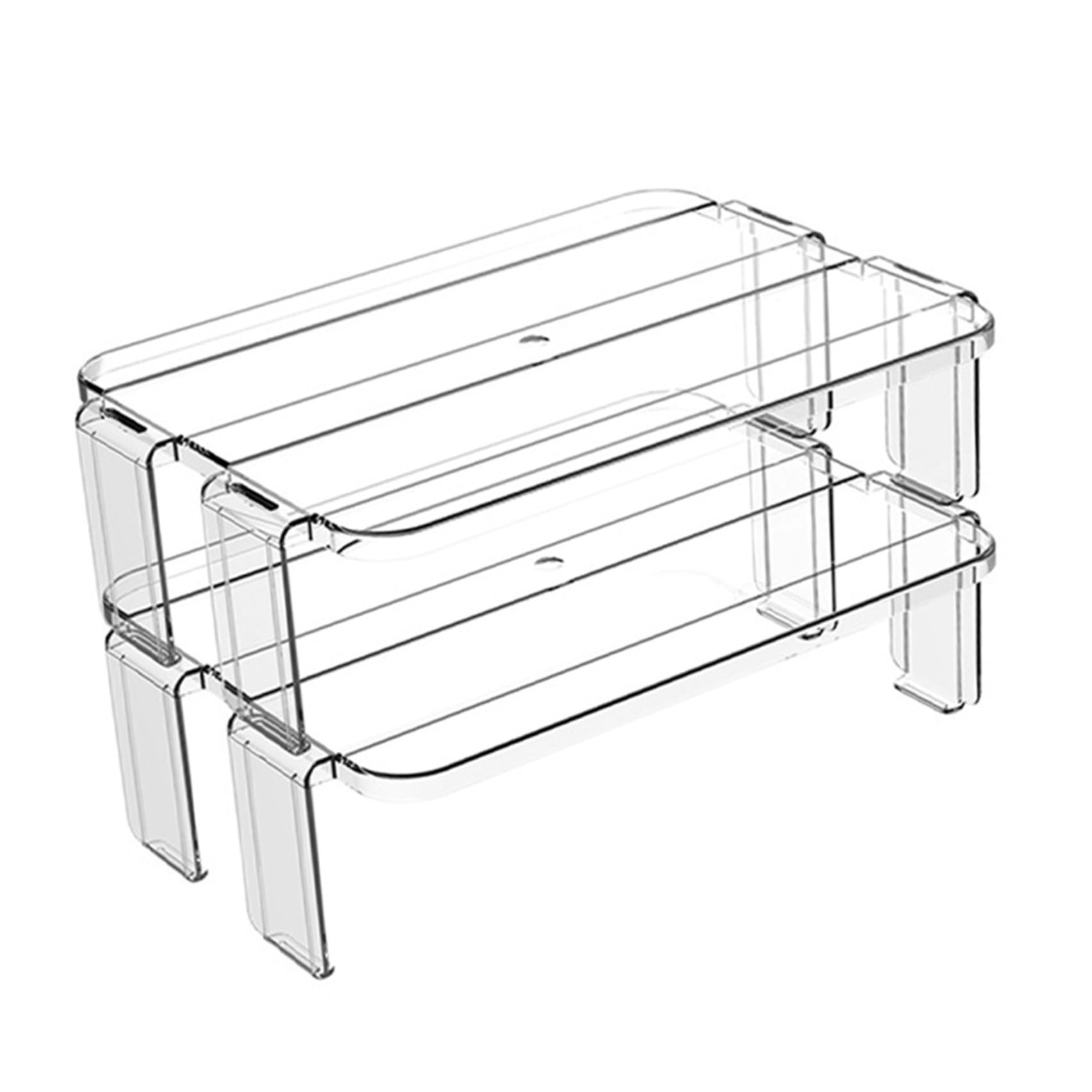 Estante de Almacenamiento Transparente Multifuncional 2piezas Plástico | Organizador para Nevera, Separadores para Nevera, Almacenamiento Nevera, Estante Nevera, Accesorios Frigorifico