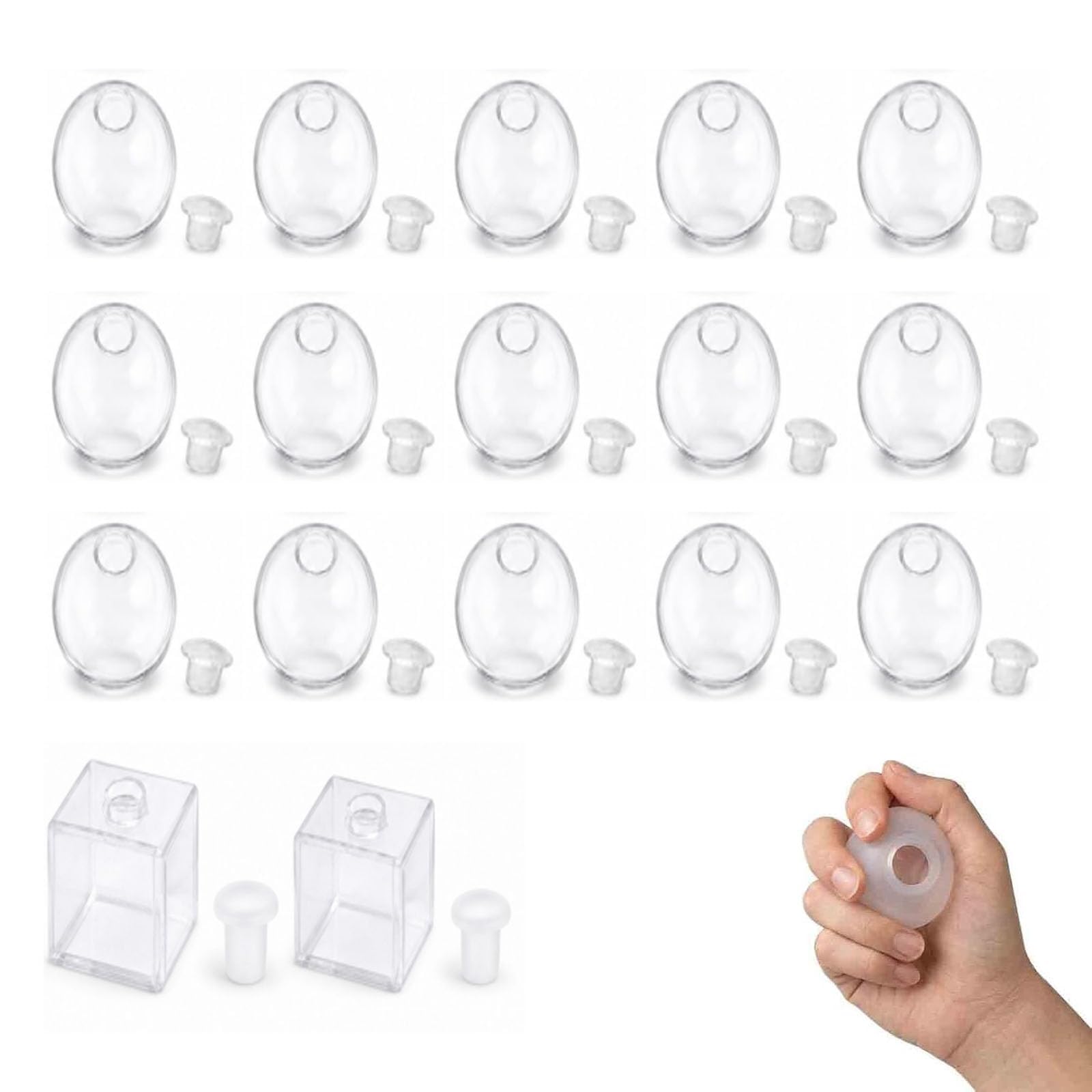 17 PCS DIY Squishy Skin Set, Creative Crafting and Stress Relief, 15 Round 4.5 cm and 2 Square 5.5 cm Empty Ball Skins for Office Desk and Travel Activities