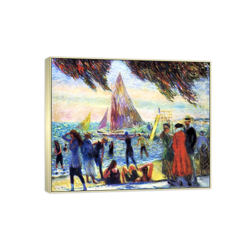 SDYSKKUG William Glackens Canvas Wall Art Prints for Living Room. Willow 35x30cm Silver Frame