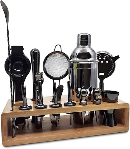 Kit de barman mixología de primera clase crea una experiencia memorable de mezcla de bebidas, juego de herramientas de coctelería de 17 piezas, a