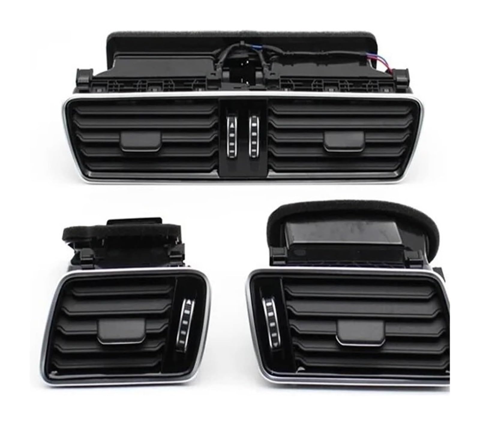 Auto Griglia Bocchette Aria Condizionata Per VW Per p&assat B6 B7 CC R36 2006-2014 Griglia Auto Nera Per Bocchetta Di Ventilazione Centrale Sinistra/destra Dell'aria Condizionata(LHD Piano 3pieces)