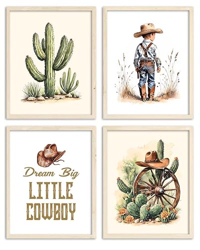 ZOIYINO Western Cowboy Nursery Wall Art Prints,Western Wall Decor