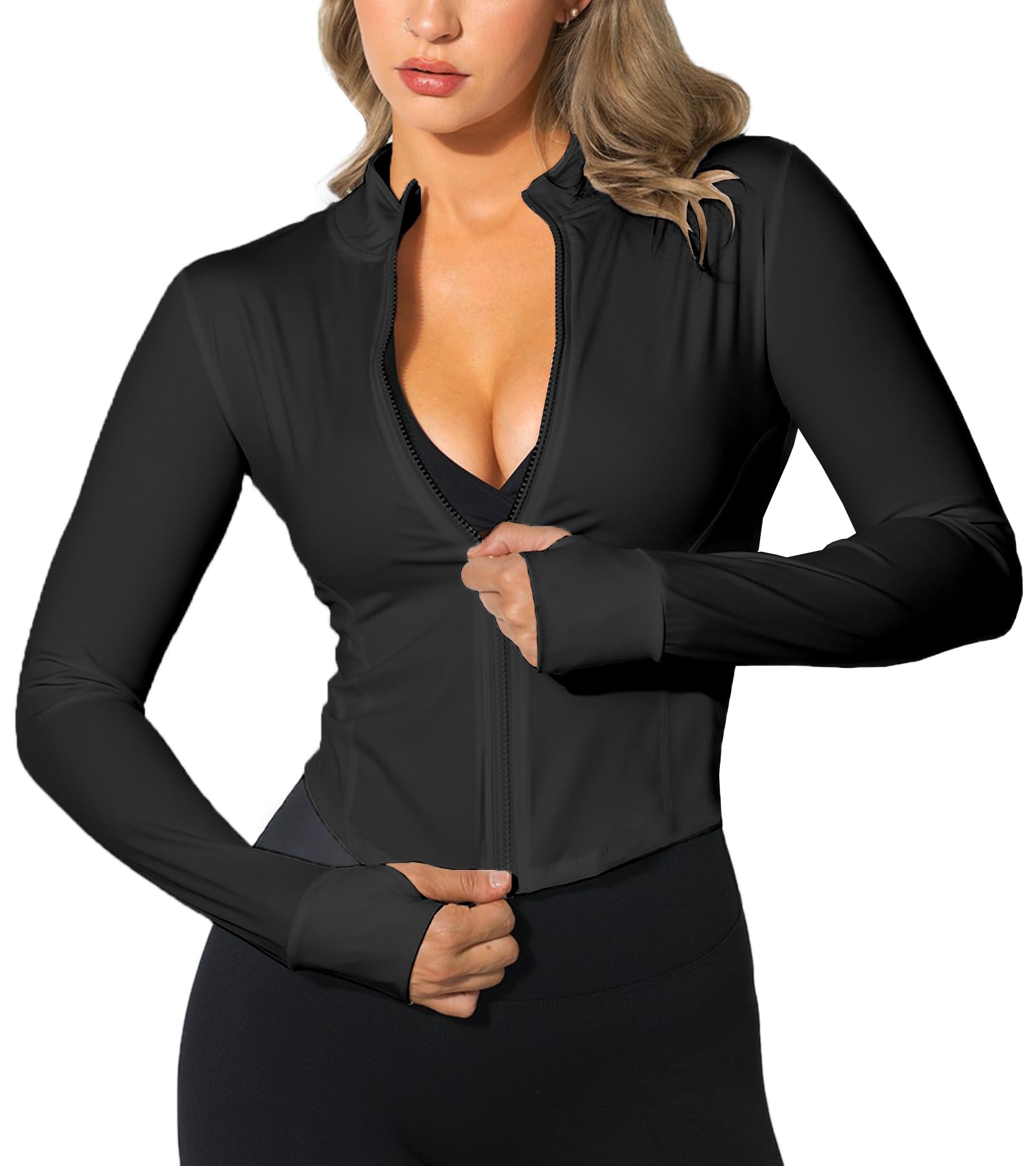 Navneet Chaqueta Deportiva Mujer con Cremallera Ropa Deporte Primavera Chandal Mujer Chaquetas Deportivas para Correr