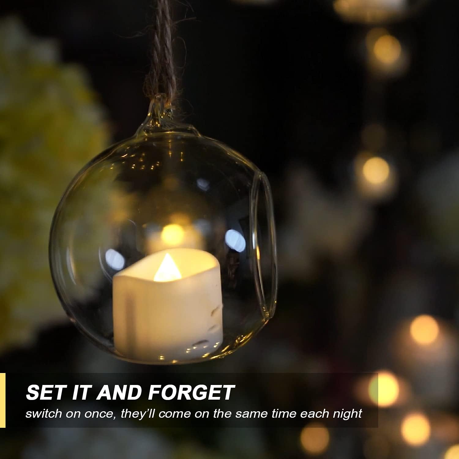 Homemory Battery Tea Lights with Timer, 6 Hours on and 18 Hours Off in 24 Hours Cycle Automatically, Pack of 12 Timing LED Candle Lights in Warm White : Tools & Home Improvement