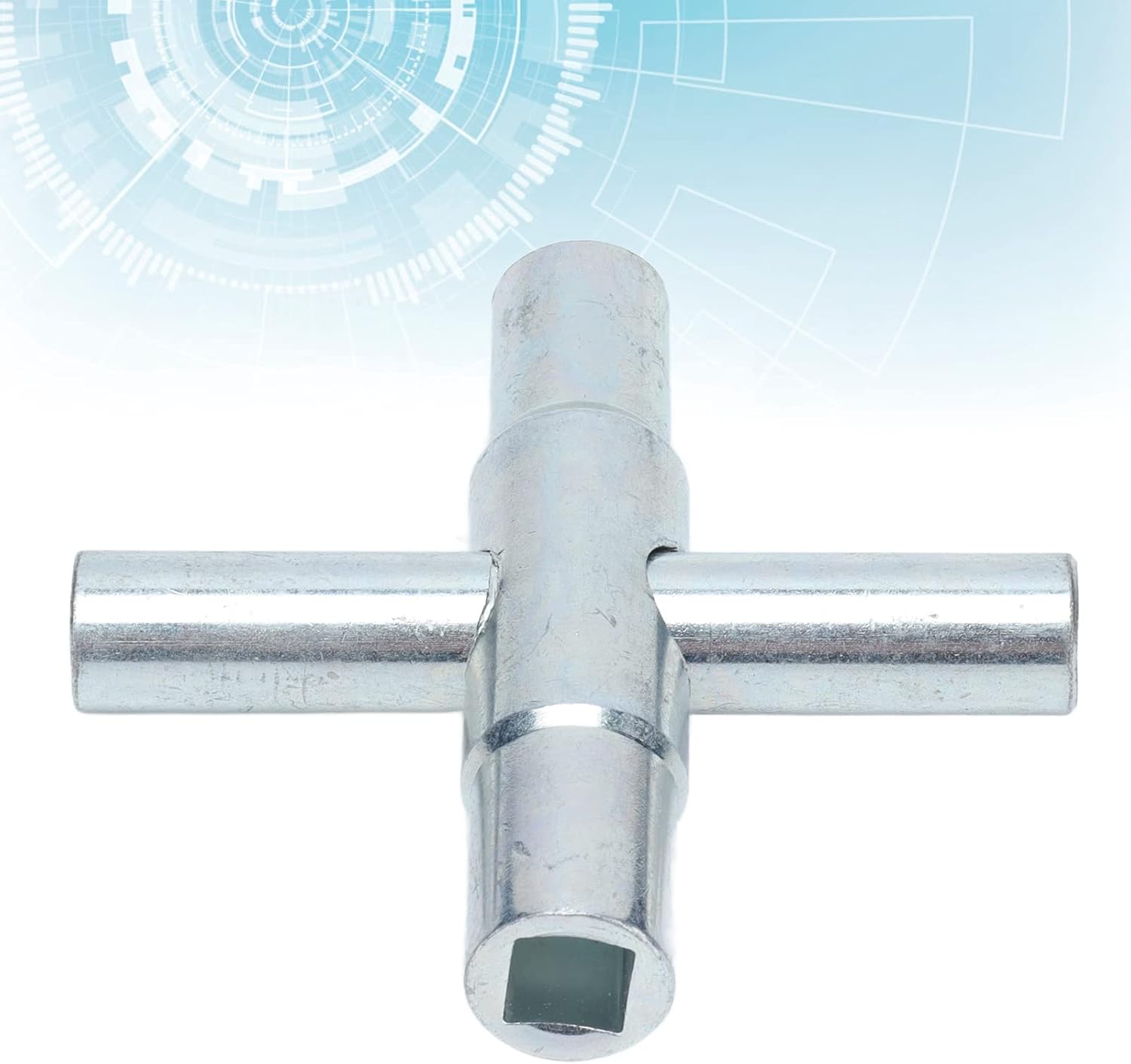 4 Way Sillcock Key, Estink Multi-Purpose Water Faucet Key Tool, Heavy Duty Cross Shaped Wrench for Sillcocks, Meter Boxes, and Valves