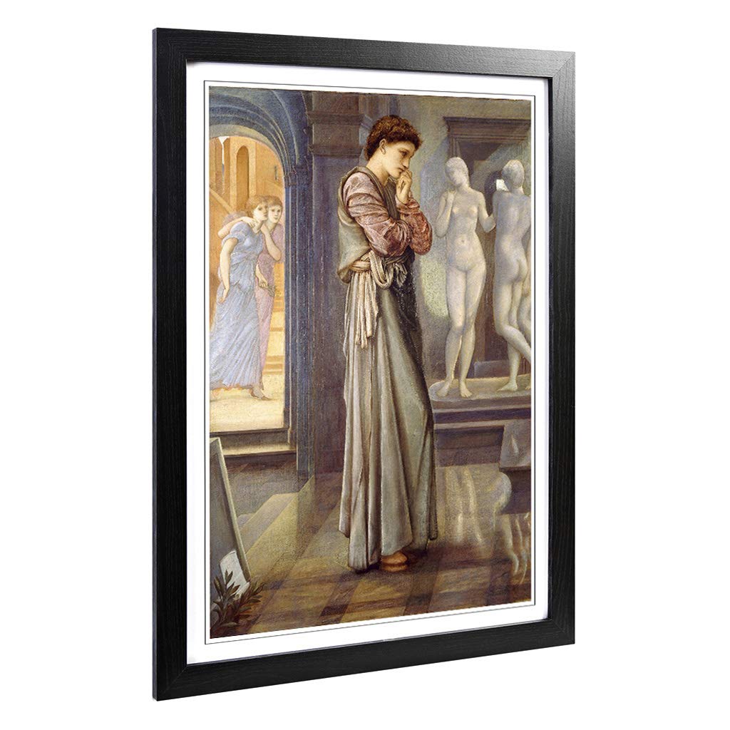 Big Box Art Framed Print of Edward Burne-Jones Pygmalion and The Image Design | Wall Art Picture | Home Decor for Kitchen, Living Room, Bedroom, Hallway, Black, A2 / 24.5x18 Inch / 62x45cm