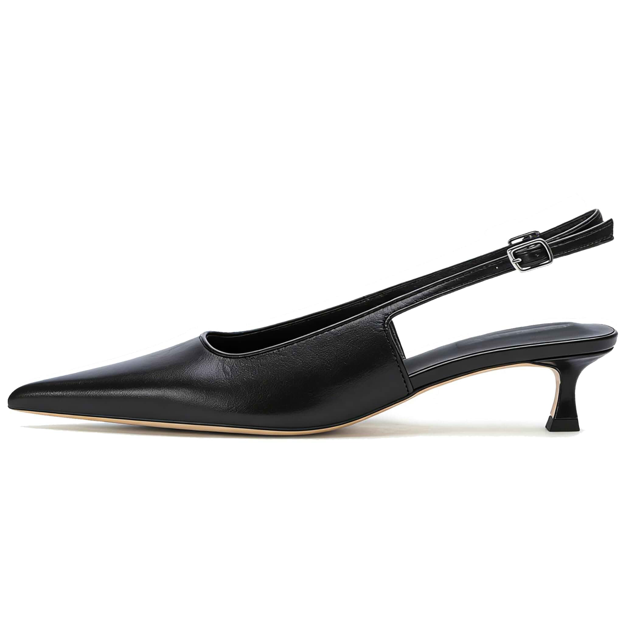 Women Pointed Toe Slingback Kitten Heels Low Heel Pointed Toe Pumps Slingback Heels for Women,Kitten Heel Pumps,Low Heel Pumps,Formal Dress Shoes Sling Back Heels,Office Lady Shoes