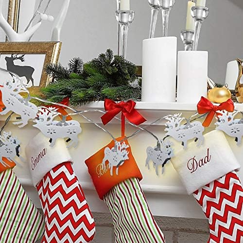 The Twiddlers - Christmas Reindeer LED String Lights, 2m - Xmas Party Tree Hanging Window Wall Decorations - Battery Powered, Easy Install