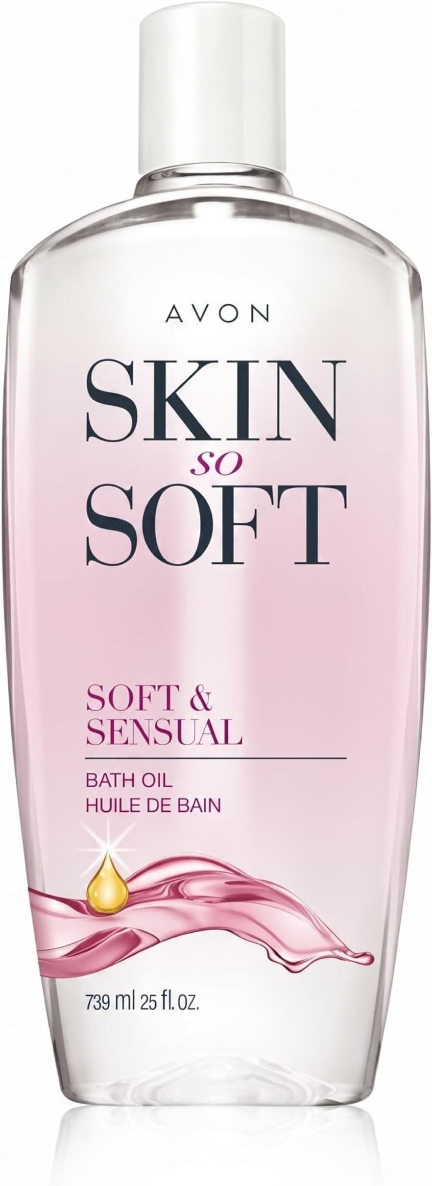 AVON Skin So Soft Bonus-Size Soft & Sensual Bath Oil for Women – 25 fl oz, Scented Moisturizer for Dry Skin – Deeply Hydrating Body Oil for Bath & Shower – Softens & Smooths Skin