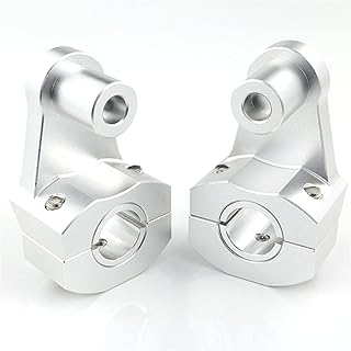 Motorrad 7/8"2 2MM Lenker Riser Mount Clamp Griff Bar Fit Fit B-M-W F650GS F700GS R850GS R1100GS R1150GS (Color : Silver)