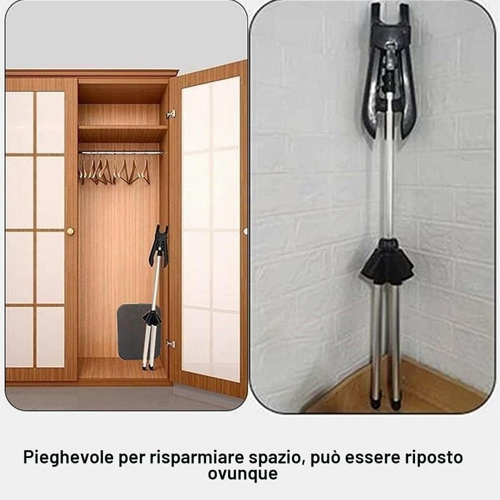 Mini ASSE da Stiro Pieghevole Verticale in Piedi/Seduto ASSE da Stiro Portatile L'asse da Stiro Portatile con Gancio può Regolare L'altezza Installazione Semplice