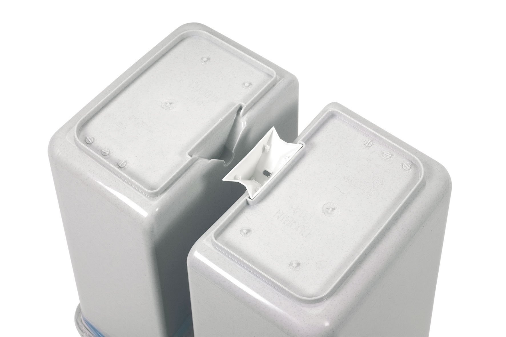 Alpfa Müllbehälter 2 x 25 L Duo Bin grau granit Made in Europe