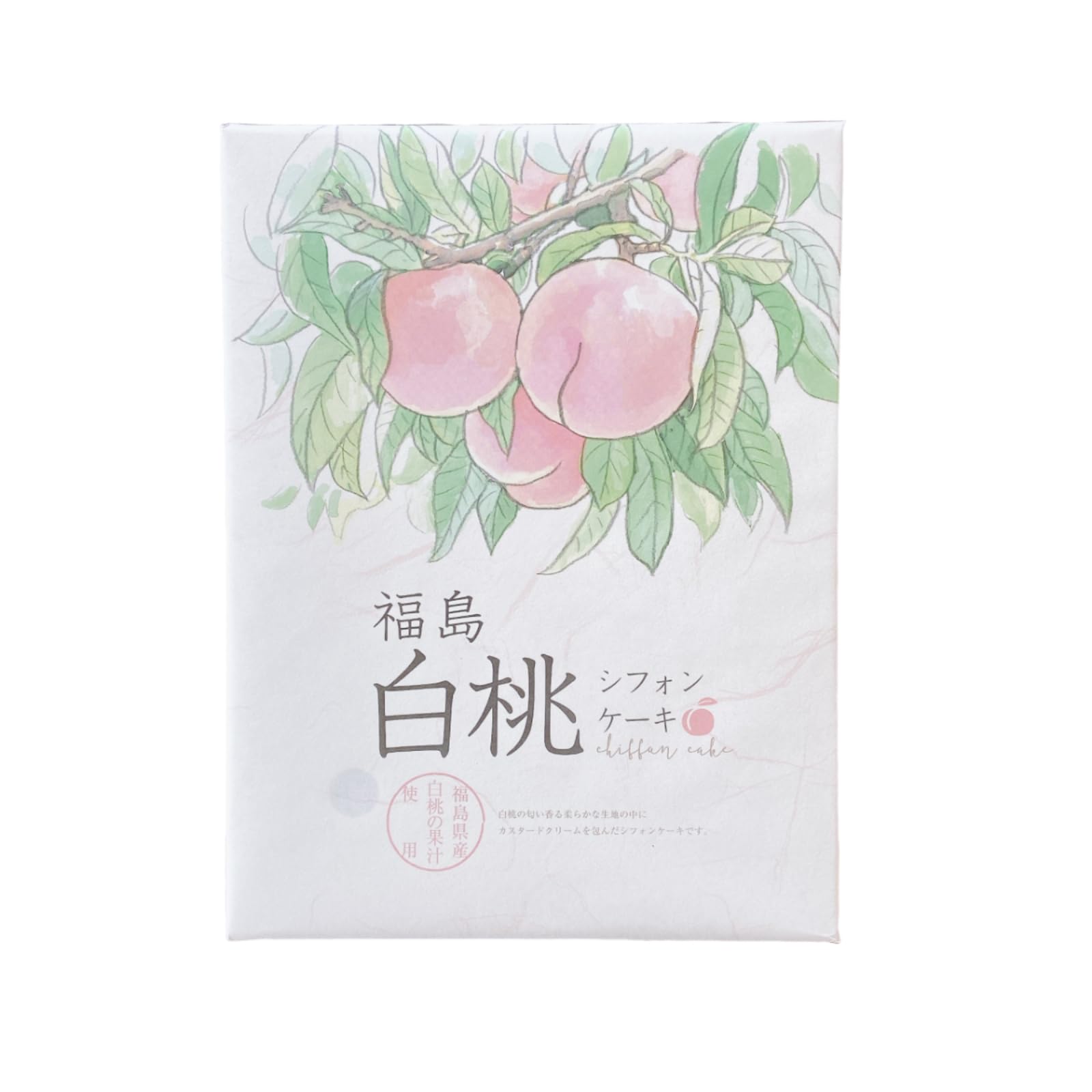 フジセイカ 福島 白桃シフォンケーキ もも カスタードクリーム 福島の桃 個包装 お土産