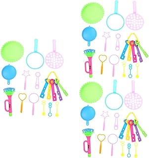 INOOMP Bubble Blowing Toy Children Gifts Outdoors Gifts Birthday Party Favor Bubbles Wand Assortment Bubble Wand Machine Blowing Bubble Tools Bubble Wand Toy Giant 3 Sets 17pcs
