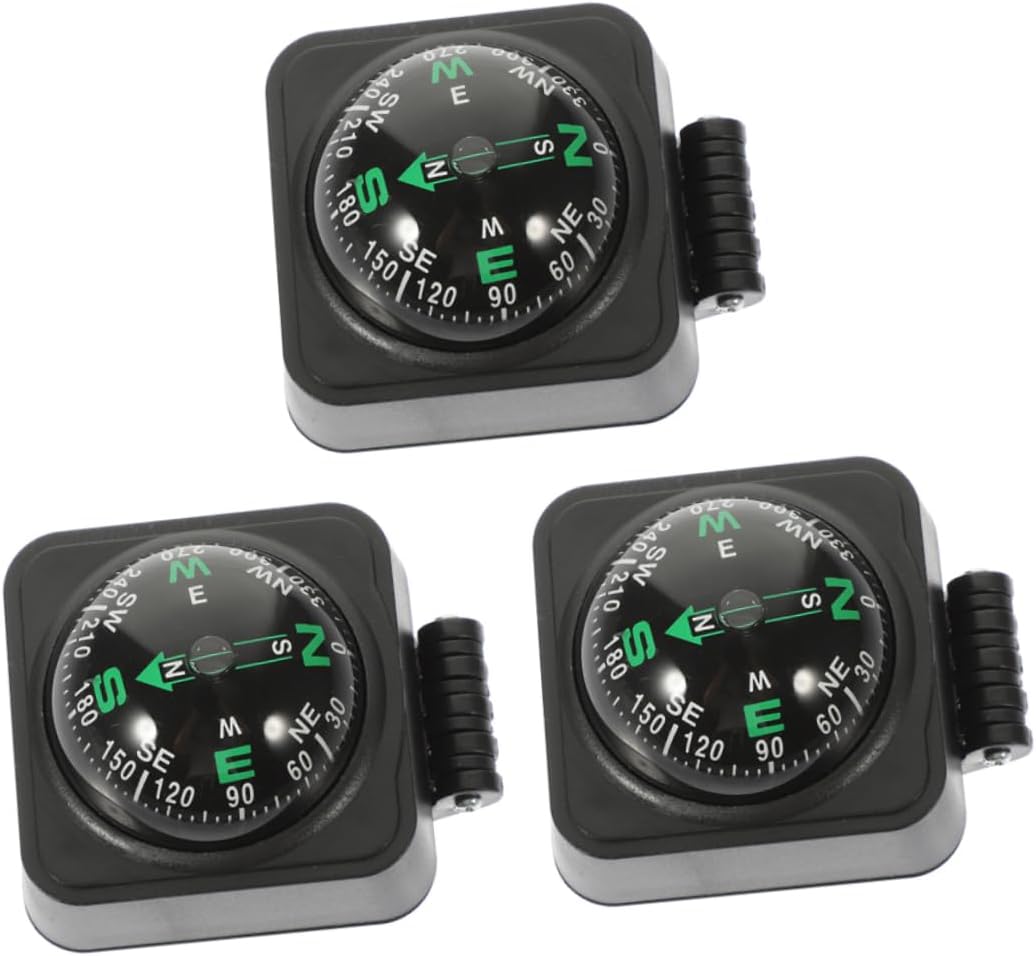 3Pcs Adjustable Dashboard Compass Ball for Accurate Navigation High Precision Car Boat Motorcycle Directional Guide Sleek Design for Outdoor Use