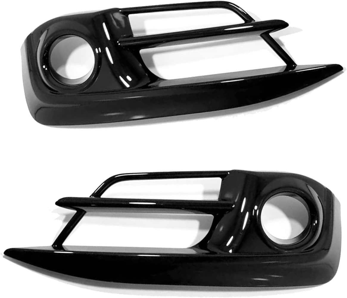 Car Accessories Fit for Honda Civic 10th Gen 2016 2017 2018 Front Fog Light Bezel Frame Cover Trim (Black) ABS 2PCS