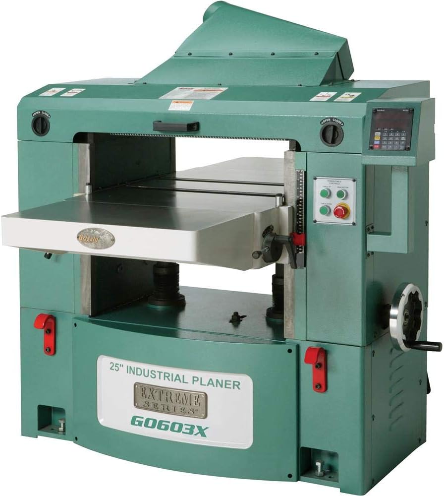 Grizzly Industrial G0603X - 25" 15 HP 3-Phase Extreme-Series Planer w/Helical Cutterhead