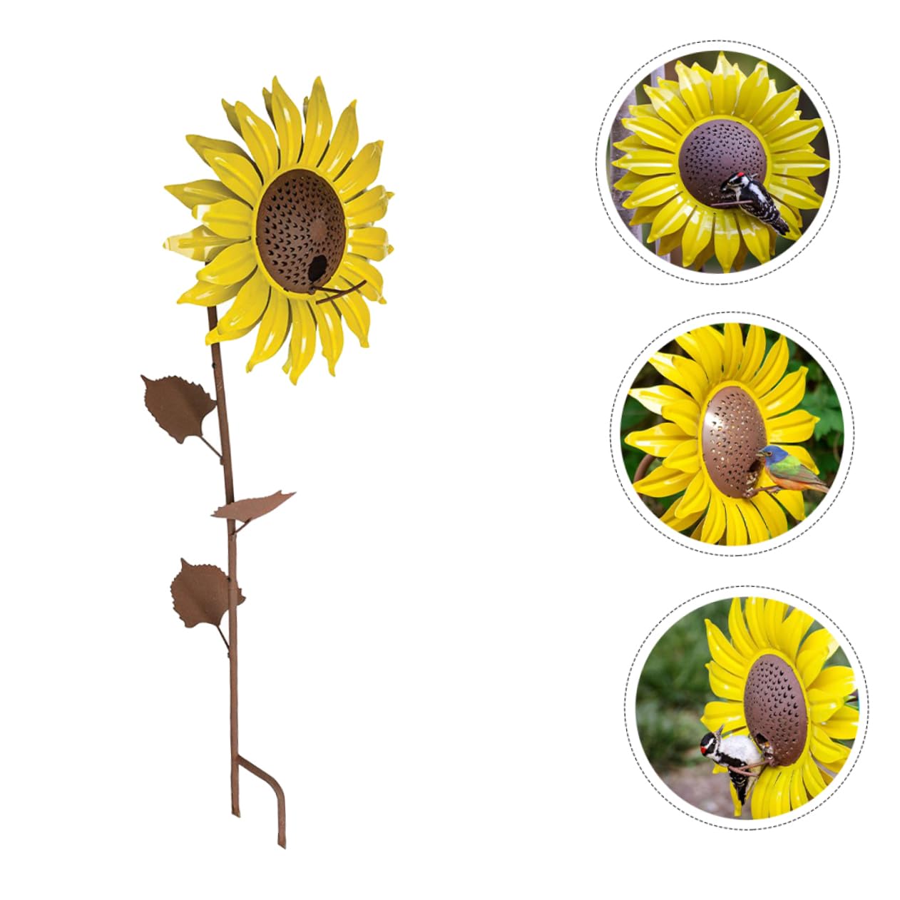 Yardwe 2 Stück Vogelfütterungswerkzeug Vogelhäuschen für Den Außenbereich Gartendekoration Sonnenblumen-Design und Stilvoll für Kanarienvögel Papageien Lerchen