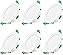 ALUSSO 6 Pack LED Recessed Ceiling Light, Dimmable 7W Ultra Slim Downlights, 3000K/4000K/5700K Selectable, IP44 Round...