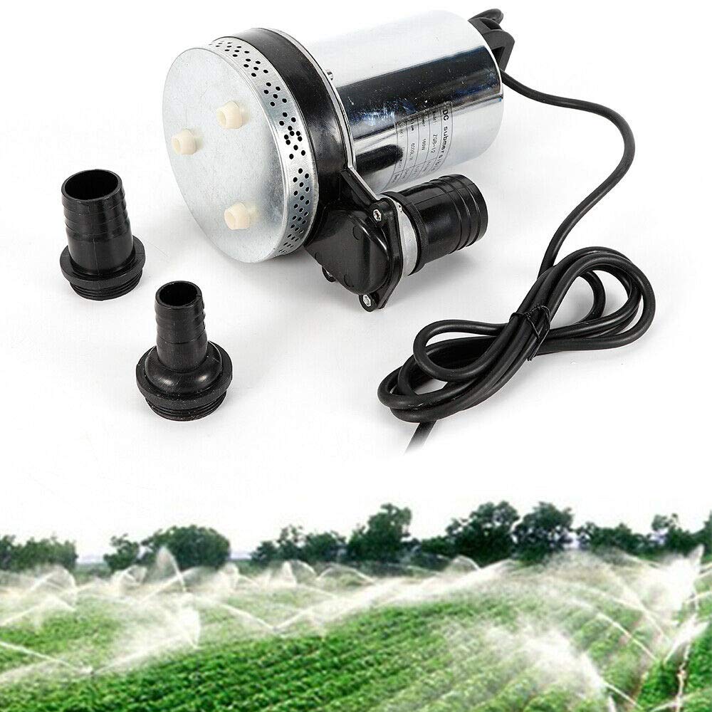 OUKANING Pompa Sommersa 12V in Acciaio Inox Pompa Sommersa 160W (6000L/H)
