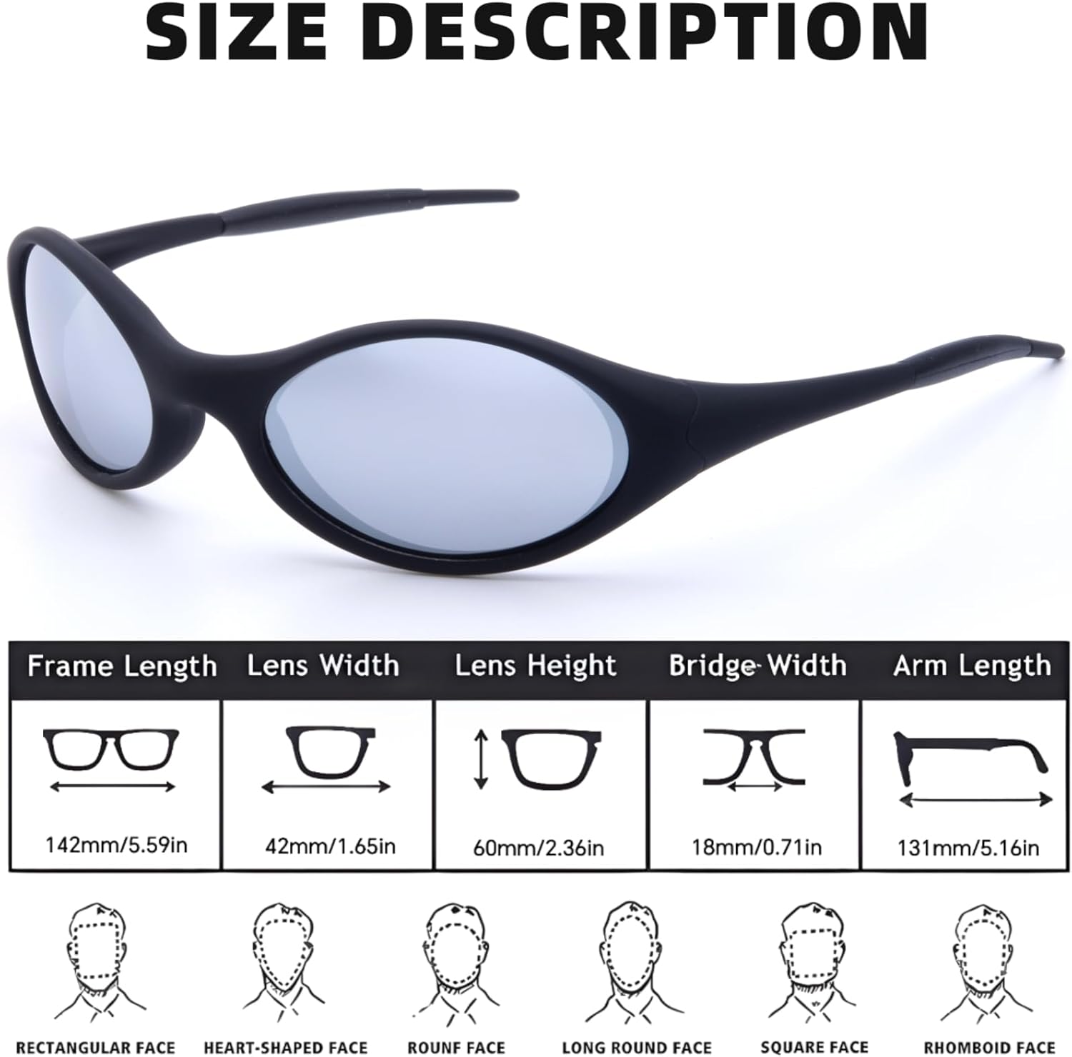 ICARA Sport Polarized Sunglasses for Men and Women All Day Comfort UV400 Protection for Cycling Fishing Driving - Image 4