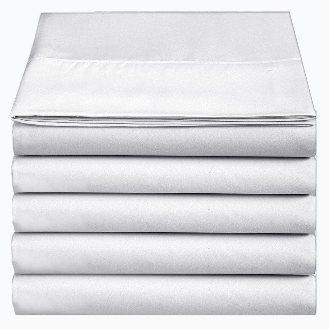 4U LIFE Flat Sheets(5-Pack)-Ultra Soft & Comfortable Microfiber 5-Pack Twin 4U-5PACK-FLT