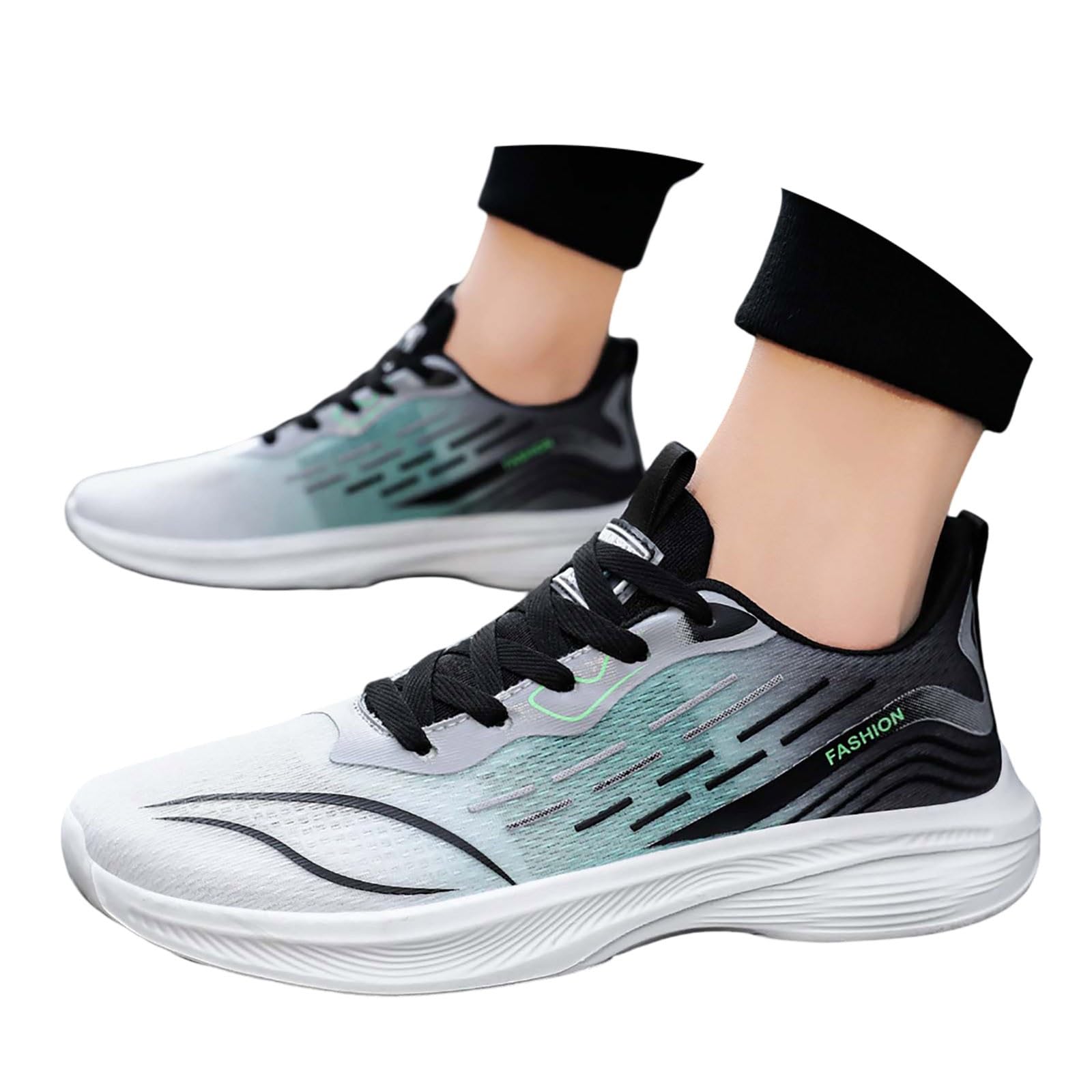 Chaussures de course baskets athlétiques légères pour la marche et sport décontracté à lacets