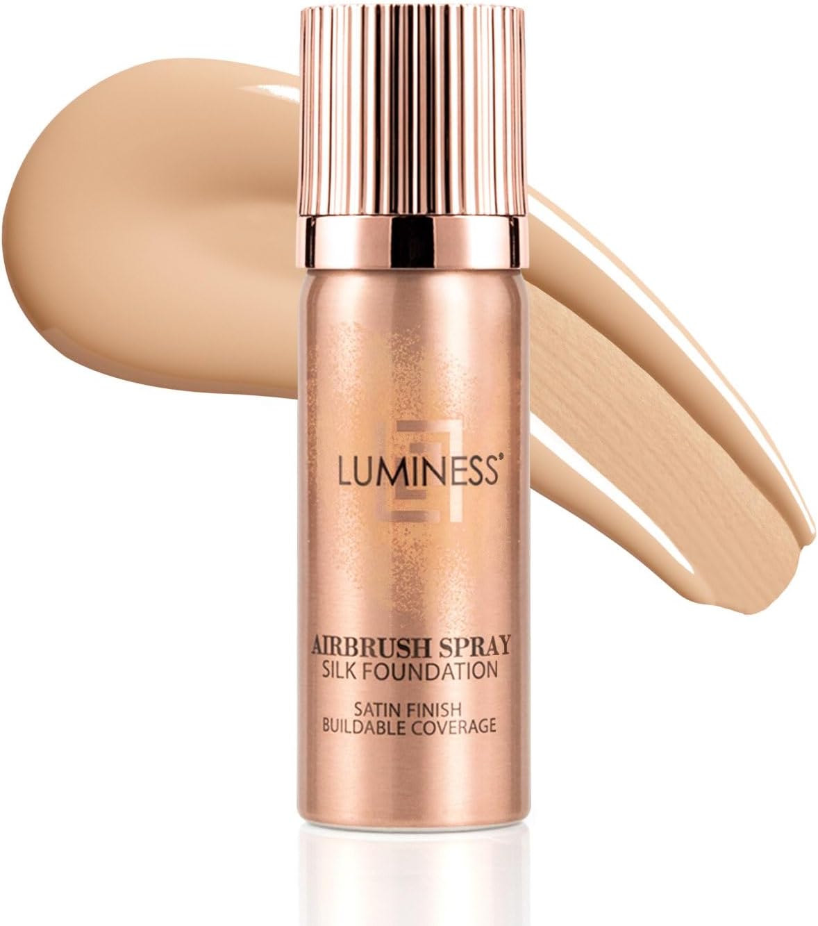 LUMINESS Airbrush Spray Foundation Makeup - Buildable Coverage, Anti-Aging Formula/w Hyaluronic Acid, Hydrating & Moisturizing, Hydrolyzed Silk, Flawless Finish, Long-Lasting Wear (020-Fair)