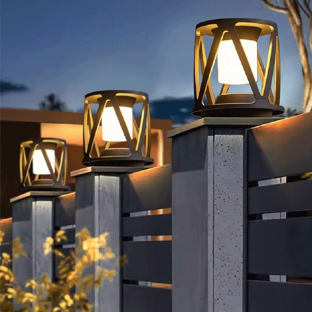 Pfostenleuchten Außenbereich Solar-LED-Pfostenkappenleuchten for den Außenbereich, wasserdichte Aluminium-Gartenlampe, Terrassensäulenleuchte, regensichere Straßenpfostenleuchte, Außensolarleuchten fo