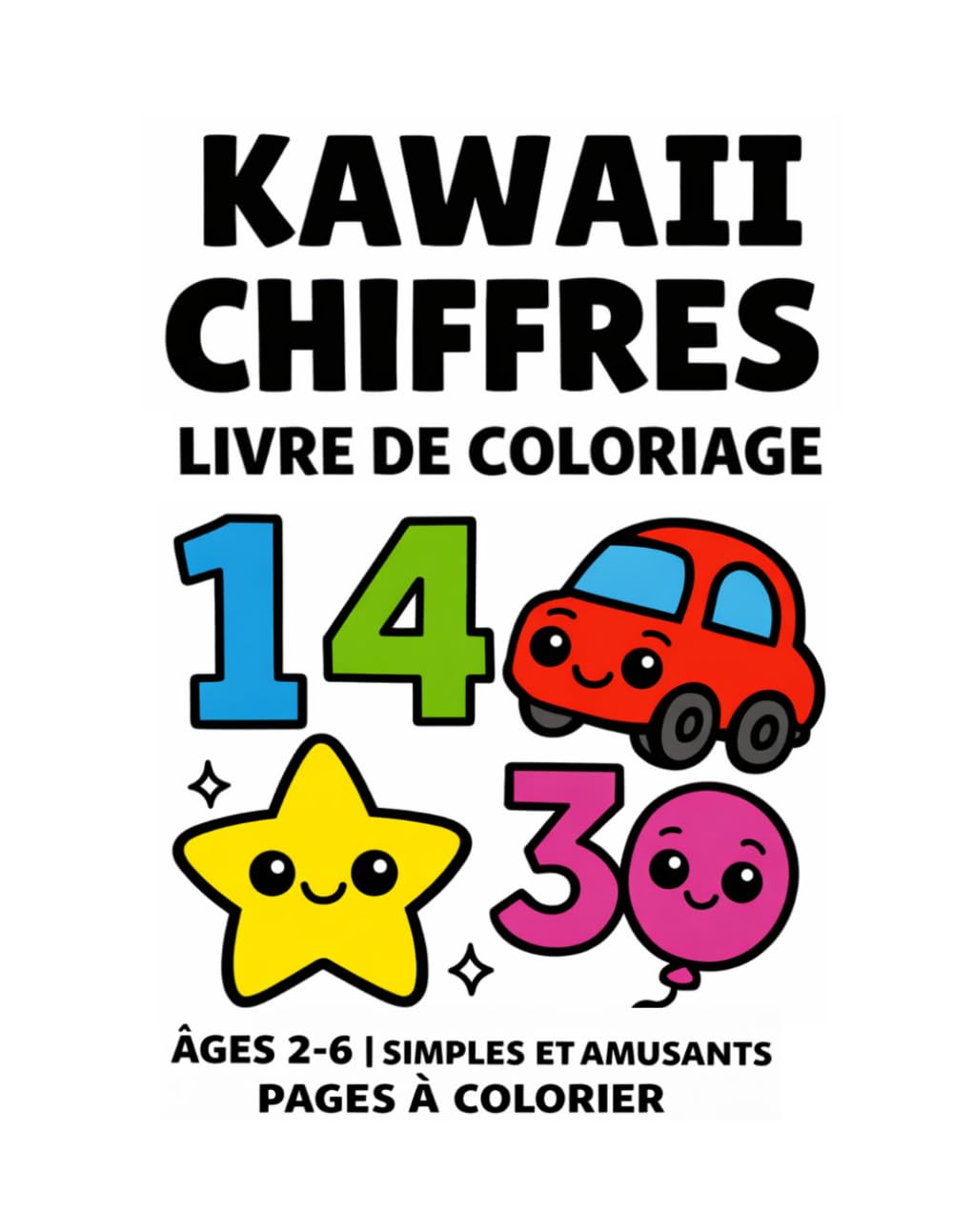 Kawaii Chiffres - Livre de coloriage pour enfants
