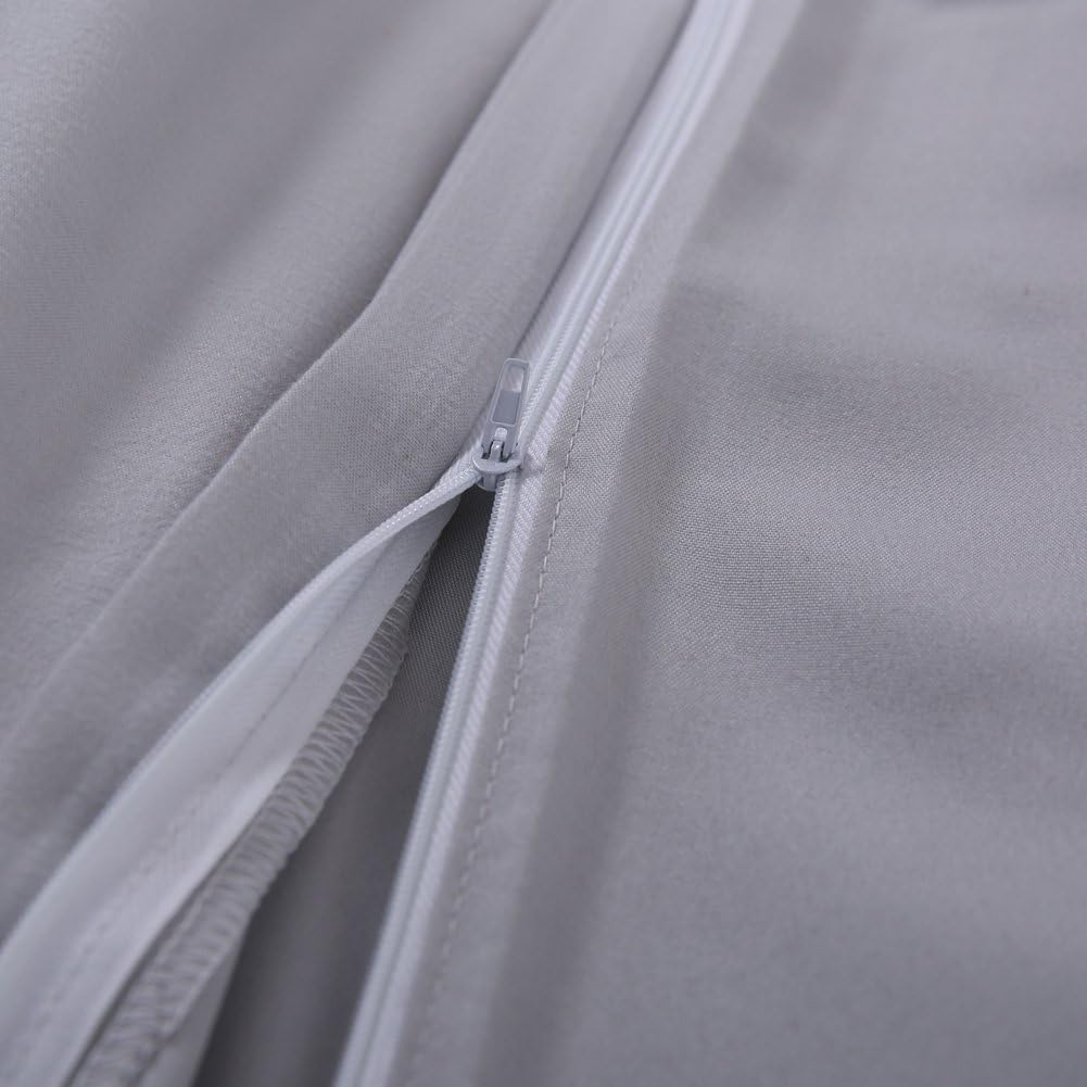 Deconovo Soft 1500 Thread Count Comforter Set Microfiber Duvet Cover Set Twin Size Grey